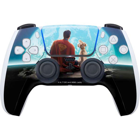 Superman 2025 Superman & Krypto watch the Earth PS5 Controller Skin