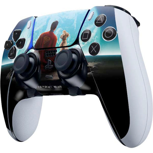 Superman 2025 Superman & Krypto watch the Earth PS5 DualSense Edge Pro Controller Skin