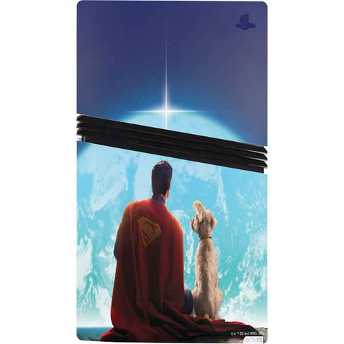 Superman 2025 Superman & Krypto watch the Earth PS5 Pro Console Skin