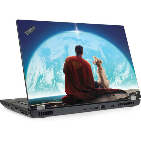 Superman 2025 Superman & Krypto watch the Earth Lenovo ThinkPad Skin