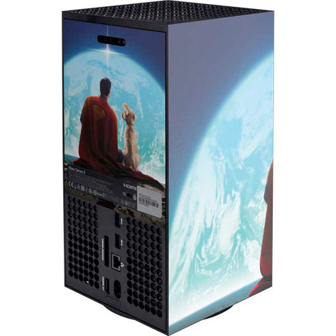 Superman 2025 Superman & Krypto watch the Earth Xbox Series X Console Skin