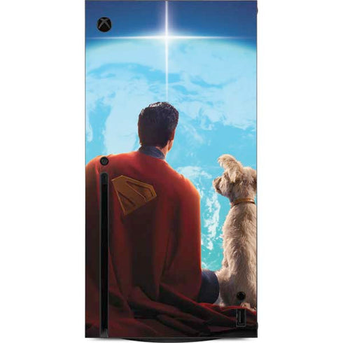 Superman 2025 Superman & Krypto watch the Earth Xbox Series X Console Skin
