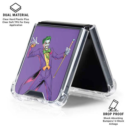 DC Comics The Joker Surprise - The Joker Galaxy Z Flip6 Clear Case