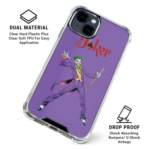 DC Comics The Joker Surprise - The Joker iPhone 15 Clear Case