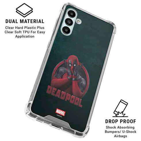 Marvel Deadpool Legacy Surprised Deadpool Galaxy A13 5G Clear Case