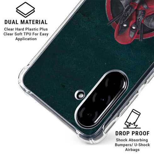 Marvel Deadpool Legacy Surprised Deadpool Galaxy A36 5G Clear Case