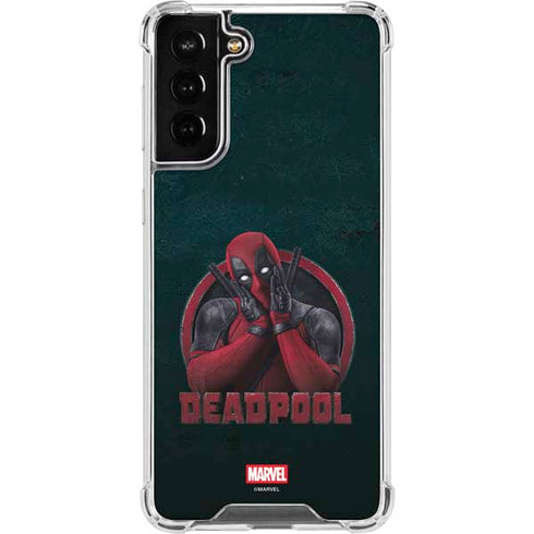 Marvel Deadpool Legacy Surprised Deadpool Galaxy S21 FE Clear Case
