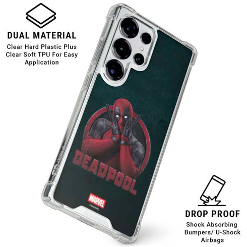 Marvel Deadpool Legacy Surprised Deadpool Galaxy S25 Ultra Clear Case