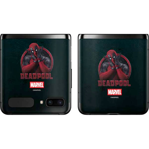 Marvel Deadpool Legacy Surprised Deadpool Galaxy Z Flip Skin