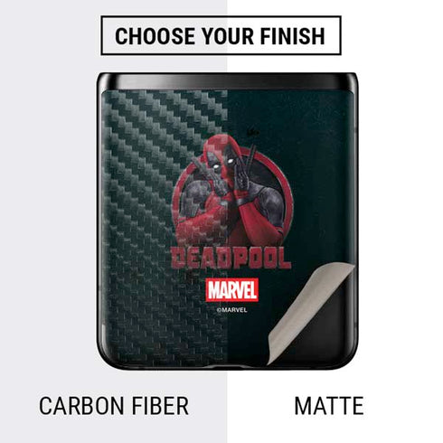 Marvel Deadpool Legacy Surprised Deadpool Galaxy Z Flip Skin