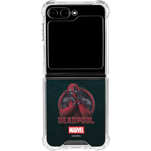 Marvel Deadpool Legacy Surprised Deadpool Galaxy Z Flip5 5G Clear Case