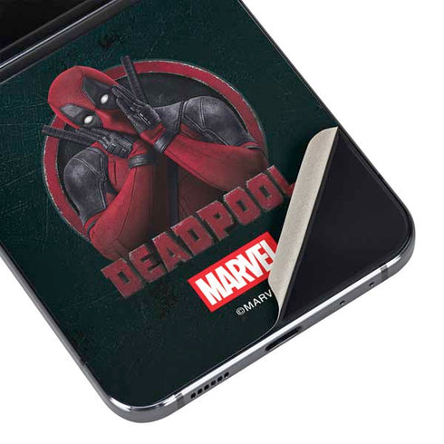 Marvel Deadpool Legacy Surprised Deadpool Galaxy Z Flip5 5G Skin