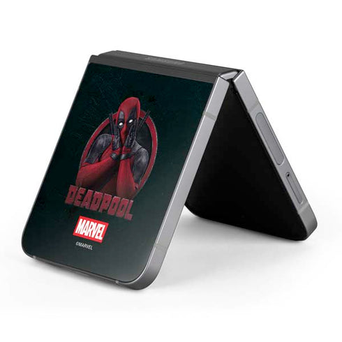 Marvel Deadpool Legacy Surprised Deadpool Galaxy Z Flip6 Skin