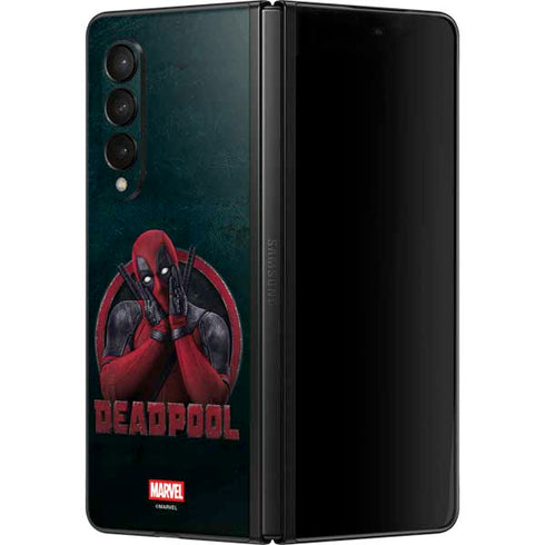Marvel Deadpool Legacy Surprised Deadpool Galaxy Z Fold3 5G Skin