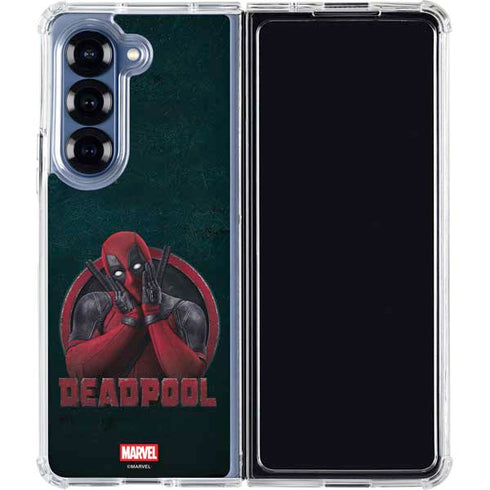 Marvel Deadpool Legacy Surprised Deadpool Galaxy Z Fold6 Clear Case