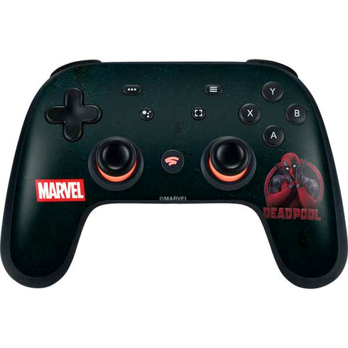 Marvel Deadpool Legacy Surprised Deadpool Google Stadia Controller Skin