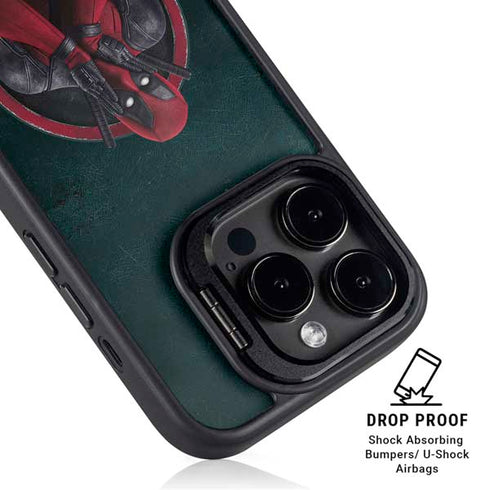 Marvel Deadpool Legacy Surprised Deadpool iPhone 13 Pro Kickstand Case