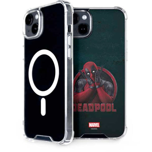Marvel Deadpool Legacy Surprised Deadpool iPhone 15 MagSafe Case
