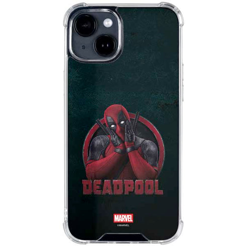 Marvel Deadpool Legacy Surprised Deadpool iPhone 15 Plus Clear Case