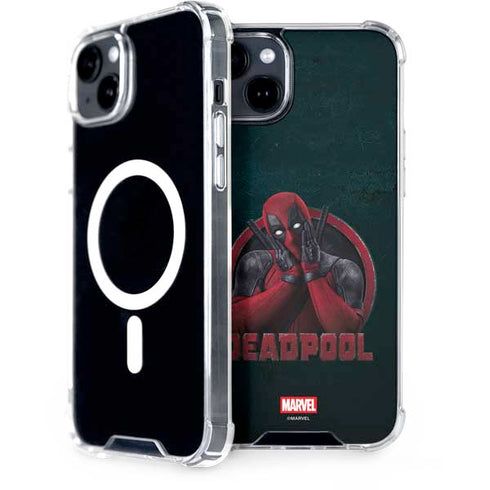 Marvel Deadpool Legacy Surprised Deadpool iPhone 15 Plus MagSafe Case