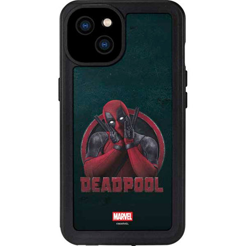 Marvel Deadpool Legacy Surprised Deadpool iPhone 15 Plus Waterproof Case