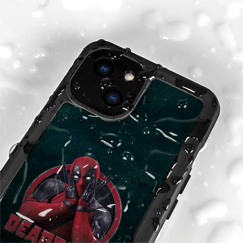 Marvel Deadpool Legacy Surprised Deadpool iPhone 15 Plus Waterproof Case