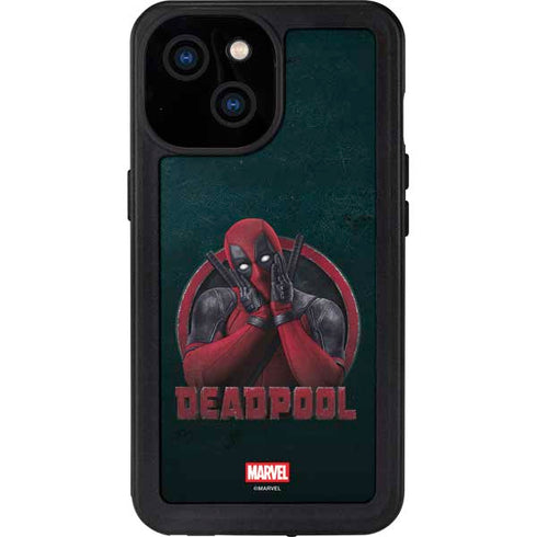 Marvel Deadpool Legacy Surprised Deadpool iPhone 15 Waterproof Case