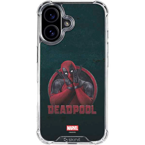 Marvel Deadpool Legacy Surprised Deadpool iPhone 16 Plus Clear Case