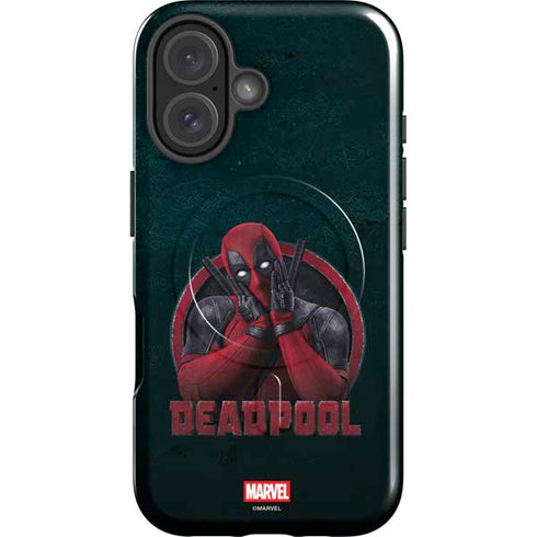Marvel Deadpool Legacy Surprised Deadpool iPhone 16 Plus Magsafe Impact Case