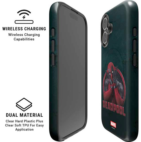 Marvel Deadpool Legacy Surprised Deadpool iPhone 16 Plus Magsafe Impact Case