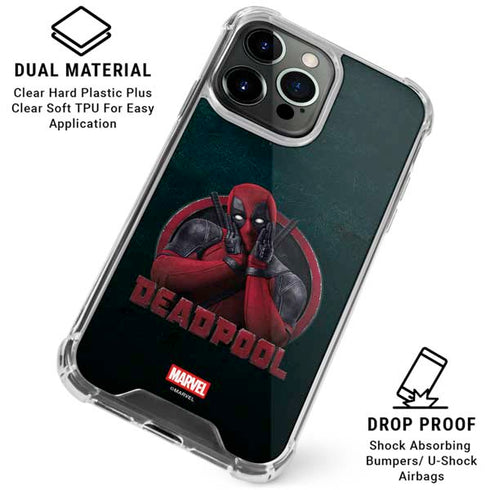 Marvel Deadpool Legacy Surprised Deadpool iPhone 16 Pro Clear Case