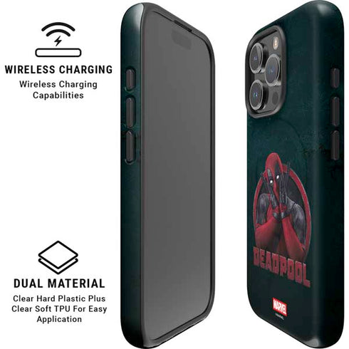 Marvel Deadpool Legacy Surprised Deadpool iPhone 16 Pro Max Magsafe Impact Case