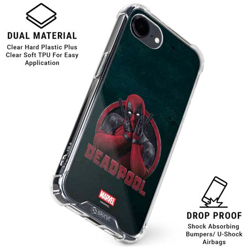 Marvel Deadpool Legacy Surprised Deadpool iPhone 16e Clear Case