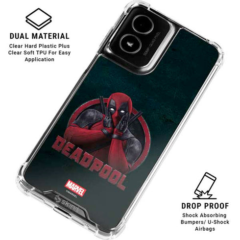 Marvel Deadpool Legacy Surprised Deadpool Moto G Power 5G (2024) Clear Case