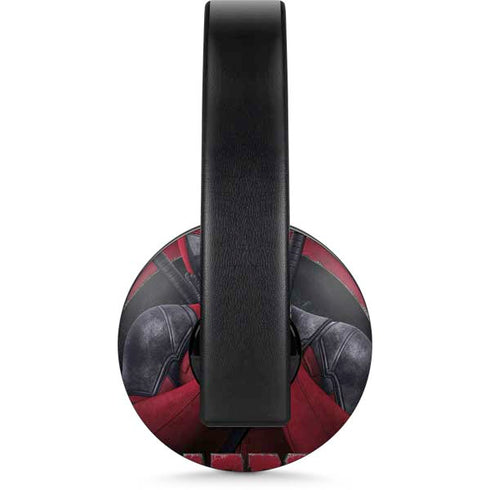 Marvel Deadpool Legacy Surprised Deadpool PlayStation 4 Gold Wireless Headset Skin
