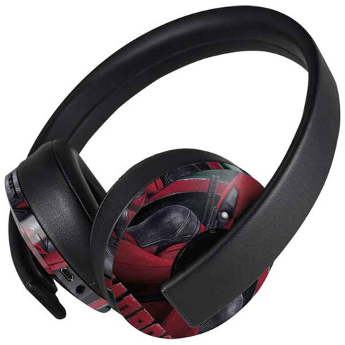 Marvel Deadpool Legacy Surprised Deadpool PlayStation 4 Gold Wireless Headset Skin