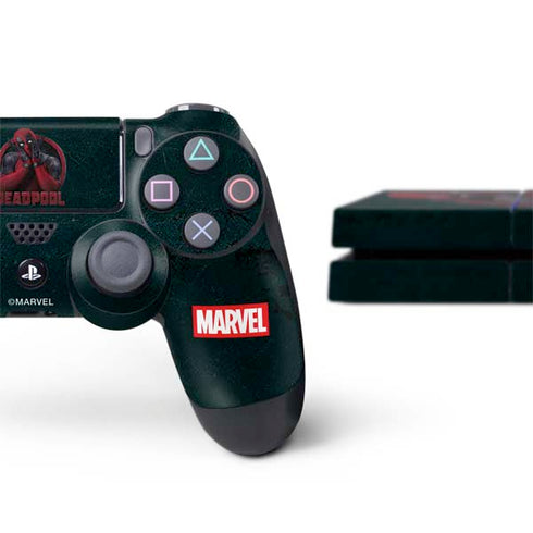 Marvel Deadpool Legacy Surprised Deadpool PS4 Console and Controller Bundle Skin