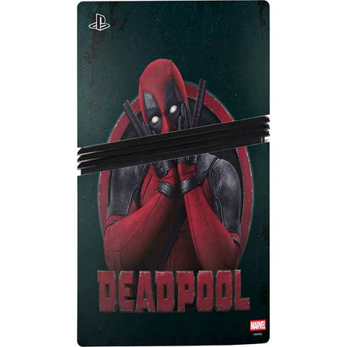 Marvel Deadpool Legacy Surprised Deadpool PS5 Pro Console Skin