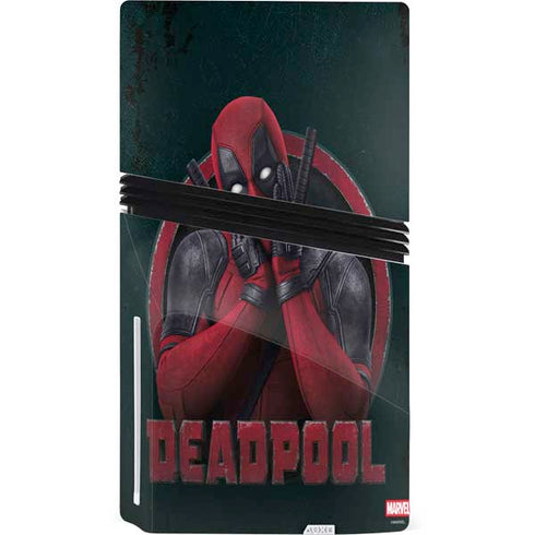 Marvel Deadpool Legacy Surprised Deadpool PS5 Pro Disk Bundle Skin