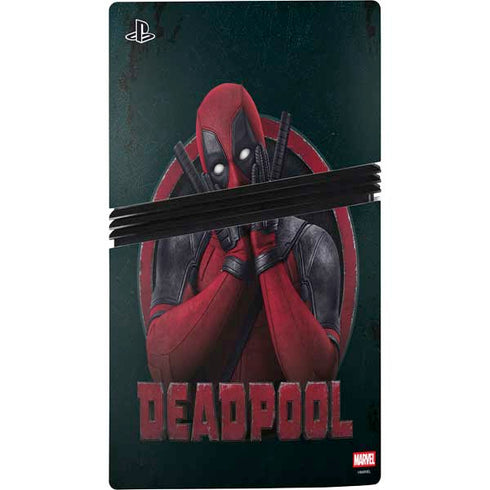 Marvel Deadpool Legacy Surprised Deadpool PS5 Pro Disk Console Skin
