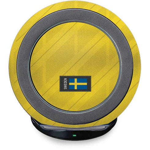 Sweden Soccer Flag Fast Charge Wireless Charging Stand Skin