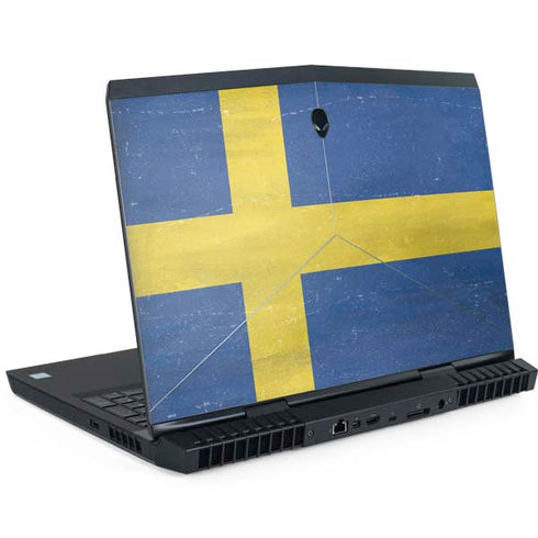 Sweden Flag Distressed Dell Alienware Skin