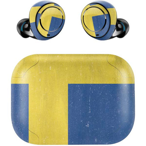 Sweden Flag Distressed Amazon Echo Buds Skin