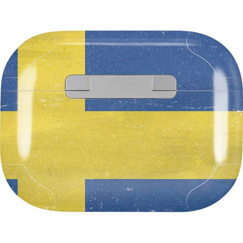 Sweden Flag Distressed AirPods Skins