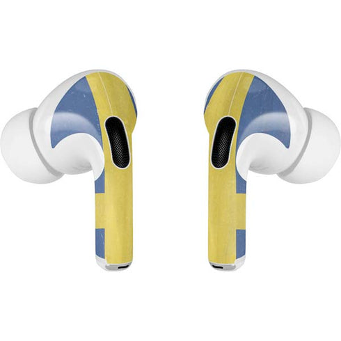 Sweden Flag Distressed AirPods Skins