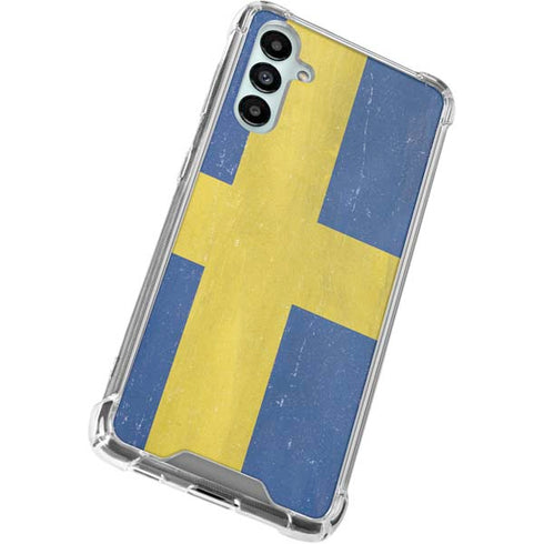 Sweden Flag Distressed Gabb Phone 4 Clear Case