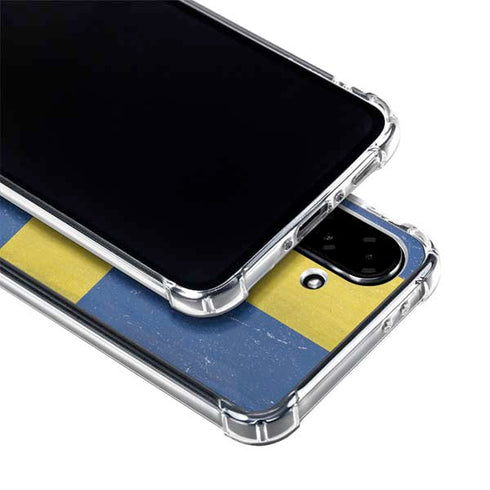 Sweden Flag Distressed Galaxy A36 5G Clear Case