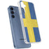 Sweden Flag Distressed Galaxy A55 5G Clear Case