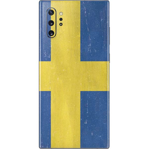 Sweden Flag Distressed Galaxy Note 10 Plus Skin