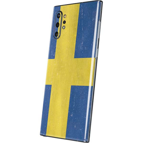 Sweden Flag Distressed Galaxy Note 10 Plus Skin